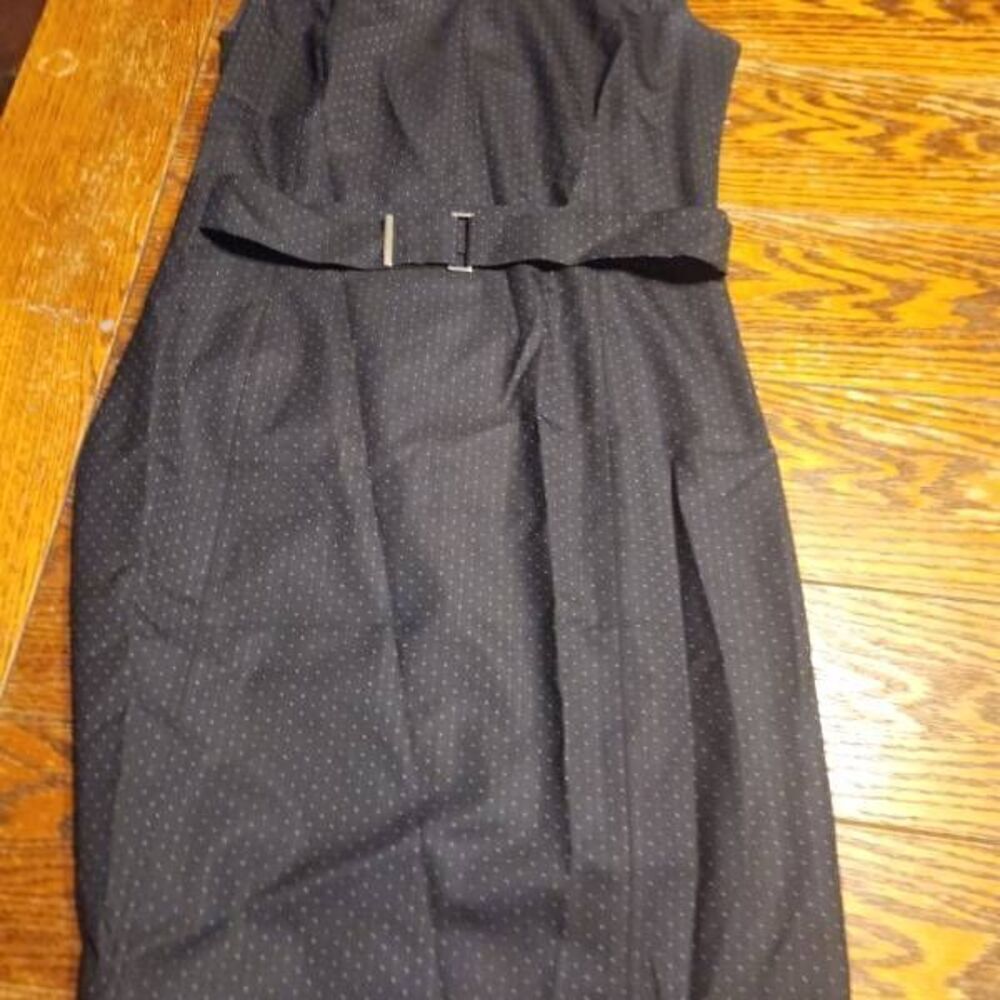 Hugo Boss Dinalia black&white belted Sheath Dress sz 6